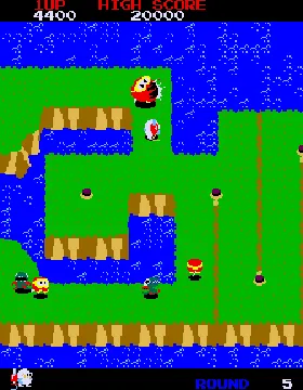 Dig Dug II (New Ver.) screen shot game playing